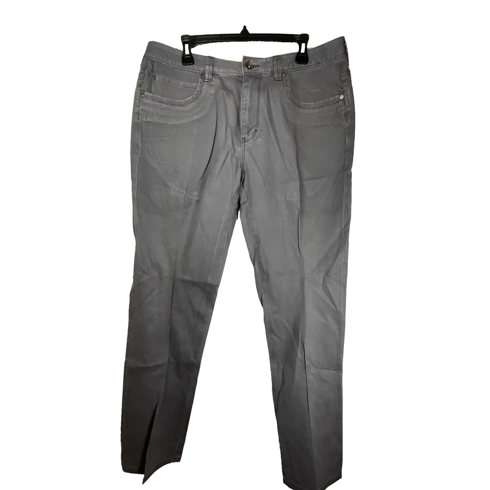 Tommy Bahama Mens Chino Gray Casual Pressed Slacks Stretch Pants Size 36/34